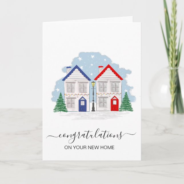 grattisar på ditt nya hem gods agent kort (Framsida)