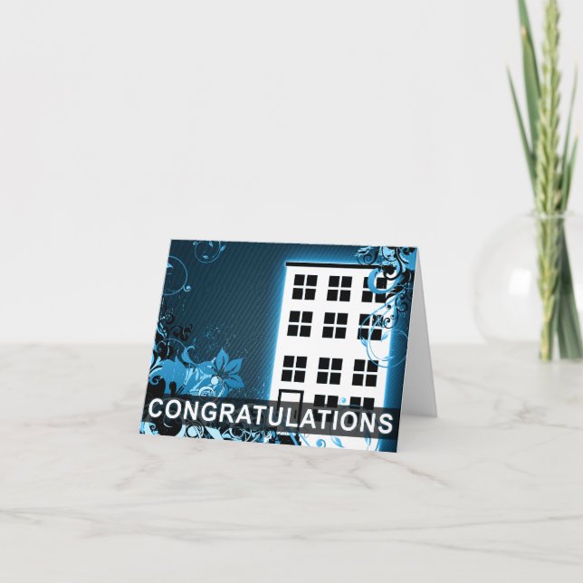 grattisar på ditt nya hem: hi-fi condo kort (Framsida)