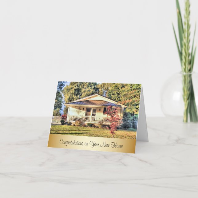 Grattisar på ditt nya hem - nytt hemkort kort (Framsida)