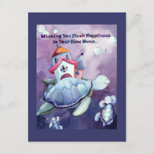 Grattisar på ditt nya hemvykort meddelande vykort