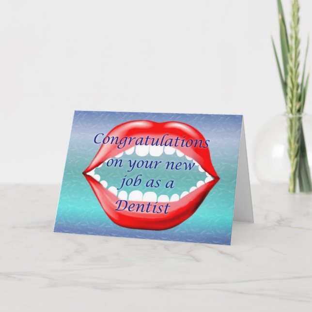 Grattisar på ditt nya jobb som tandläkare kort (Framsida)