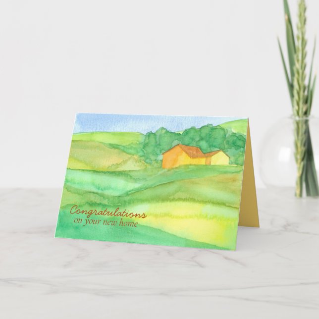 Grattisar på ditt nya Land-hem Kort (Framsida)