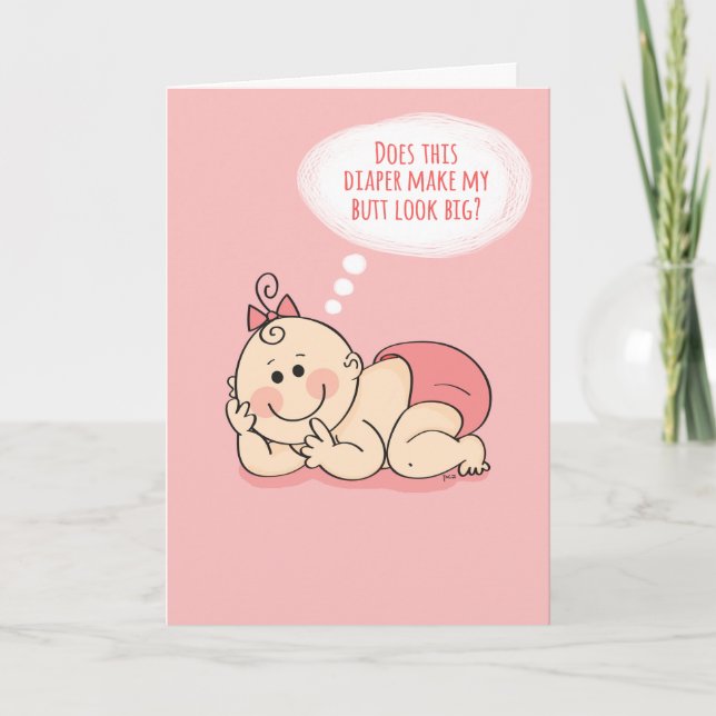 Grattisar på ditt nyfödd bebis Diva Baby-kort Kort (Framsida)