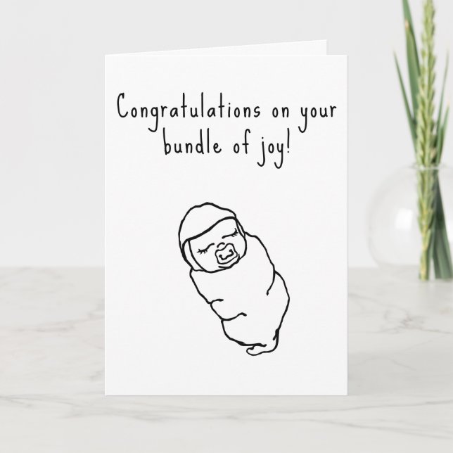Grattisar på ditt paket med Joy Baby-kort Kort (Framsida)