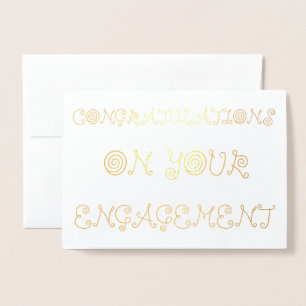 Grattisar på Förlovningen Folierat Kort