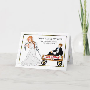 Grattisar på Giftermål Humor Bride Groom Kort