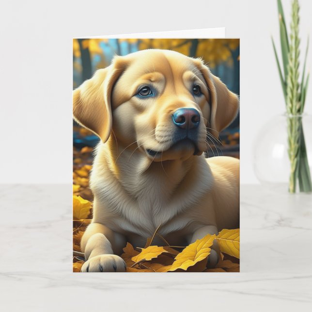 Grattisar på Hund Ny marionett Kort (Framsida)