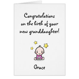 Grattisar på mordotter, farföräldrar. hälsningskort