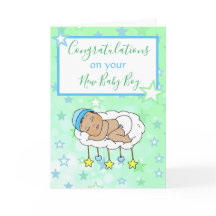 Grattisar på Nyfödd bebis Pojken Etniska Baby