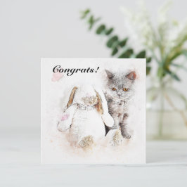 Grattisar på nytt sällskapsdjur kort