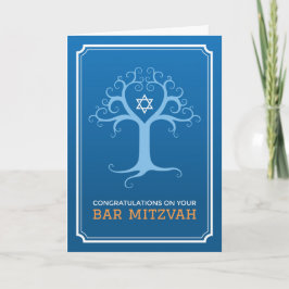 Grattisar på pub mitzvah livets träd kort