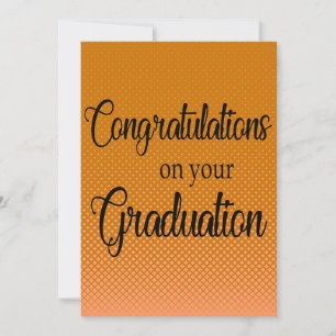 Grattisar på Studenten Orange och svart