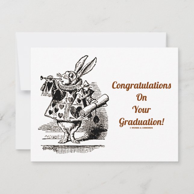 Grattisar på Studenten (vitkanin) (Framsida)