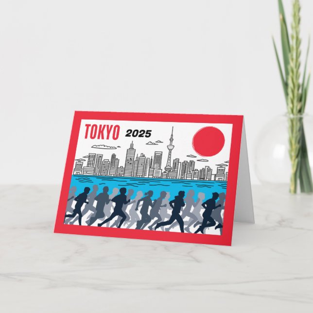 Grattisar på Tävling Running i Tokyo Kort (Framsida)