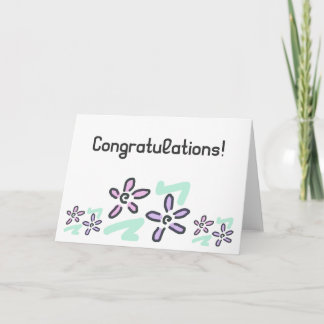 Grattisar! - Pastel Flowers Kort