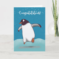 Grattisar Penguin Jumping for Joy