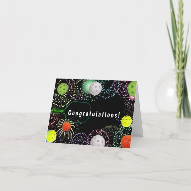 Grattisar Pickleball Player! Tack Kort (Framsida)