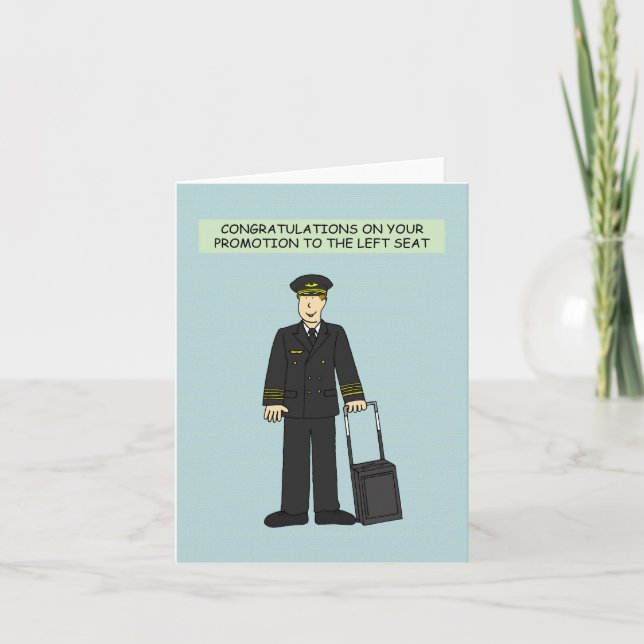 Grattisar Pilot Befordran av Lämnat säte Kort (Framsida)