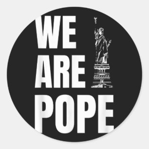 Grattisar Pope Leo Xiv. USA Firande - vi Runt Klistermärke
