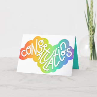 Grattisar Rainbow Quirky-teckensnitt Kort