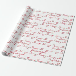 Grattisar Red Hearts Presentpapper