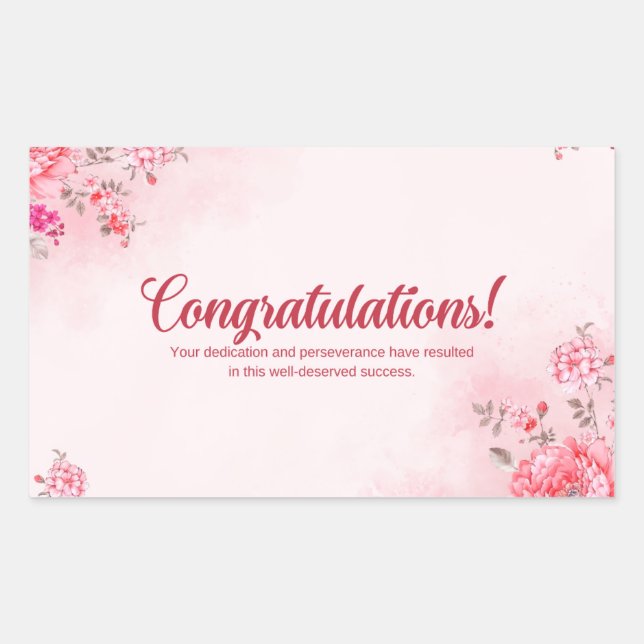 Grattisar Rektangulärt Klistermärke (Framsida)