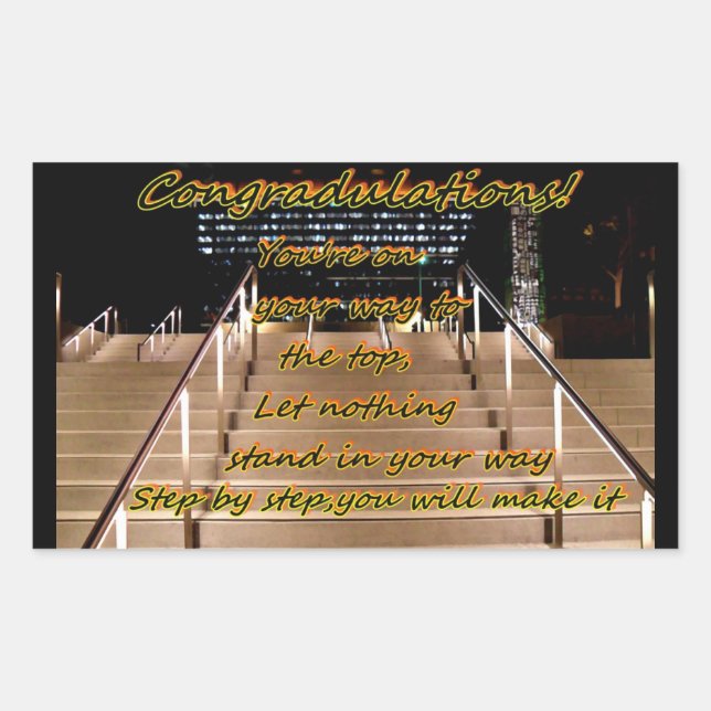 Grattisar_ Rektangulärt Klistermärke (Framsida)