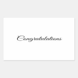 Grattisar Rektangulärt Klistermärke