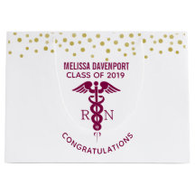 Grattisar RN Nurse Student Red Caduceus