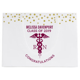 Grattisar RN Nurse Student Red Caduceus