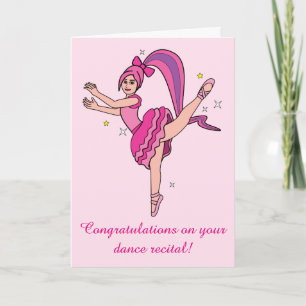 Grattisar Skäl Ballerina med Bow Kort