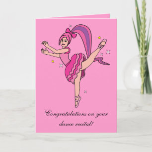 Grattisar Skäl Ballerina med Bow Kort