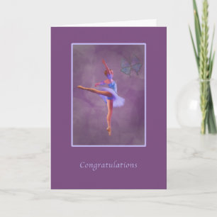 Grattisar, skäl Dance, Ballerina Kort