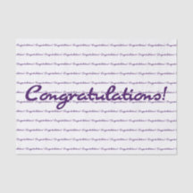 Grattisar! Skript för Lila av mörk Avslappnad