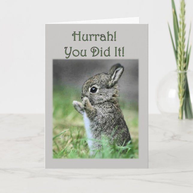 Grattisar som du har stulit Baby Bunny Card Kort (Framsida)