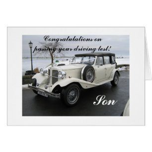 Grattisar som klarar ditt körprov son hälsningskort