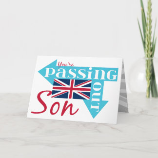Grattisar Son som lämnar ut brittisk militär Kort