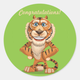 Grattisar! Stickers Runt Klistermärke