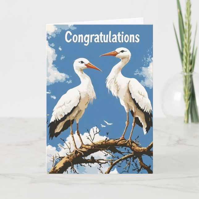 Grattisar Storks Natature Helgkort (Framsida)