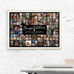 Grattisar Studenten 100 Fotokollage Poster