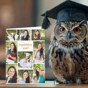 Grattisar Studenten 9 Fotokollage Kort