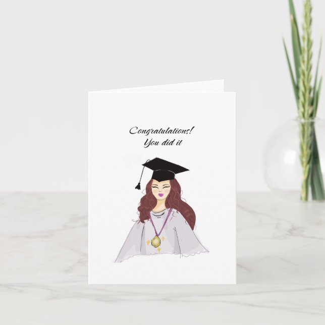 grattisar, studenten - Illustration Kort (Framsida)