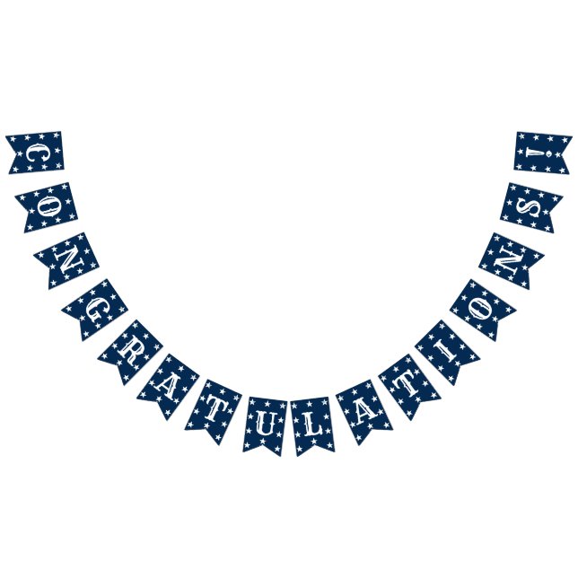 Grattisar Studentfest Blå vitdekor Vimplar (Alla)