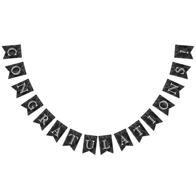 Grattisar - svart marmor vimplar (Alla)