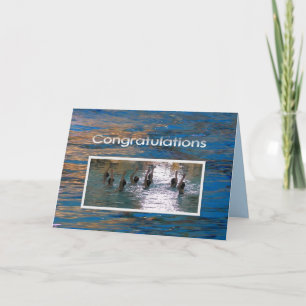 Grattisar Synchronized Swimming Blue Kort