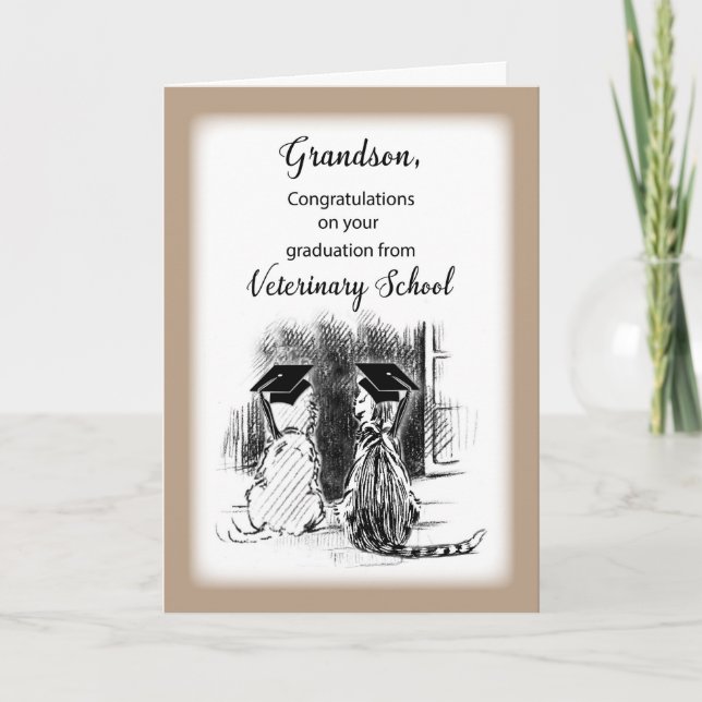 Grattisar till Grandson Veterinary School Gra Kort (Framsida)