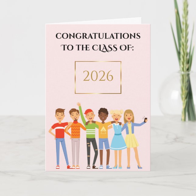 Grattisar till klassen av kort (Framsida)