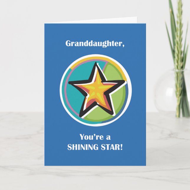 Grattisar till mordotter med Shining Star Kort (Framsida)