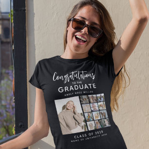 Grattisar till Student, 13 fotokollage T Shirt