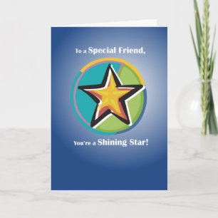 Grattisar till vän med Shining Star på Blu Kort